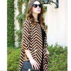 Anthropologie Eva Franco Zig Zag Car Coat